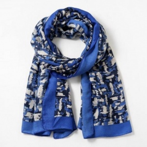 Eco Scarf Classic Abstract - Blue